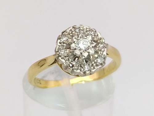 18ct gold & platinum diamond ring