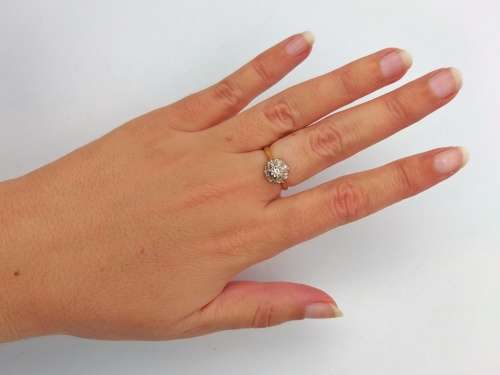 18ct gold & platinum diamond ring