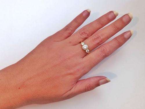 Showstopper ring, giant CZs set in 18ct gold