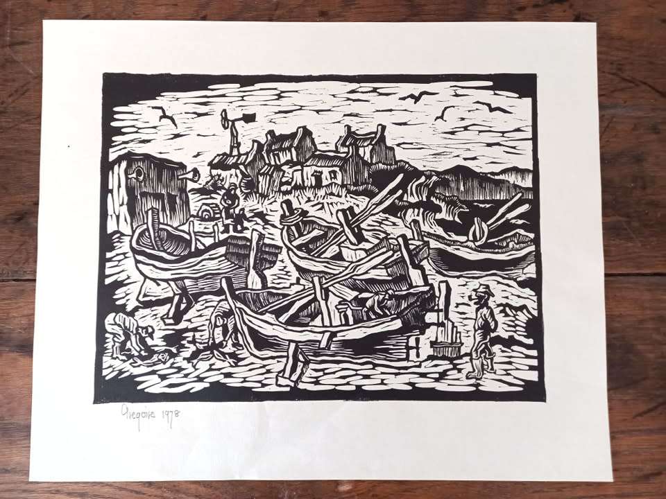 Set of 6 original folio of Gregoire Boonzaier linocuts