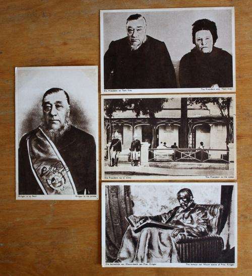 4 Paul Kruger postcards unused - Early 1900