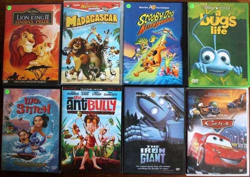 BULK LOT of 8 DVDs!Great animated movies!