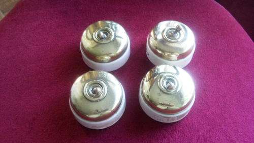 4 Victorian brass light switches.