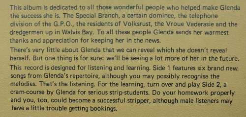 GLENDA KEMP - Both Sides Of Glenda The Stripper (GATEFOLD)