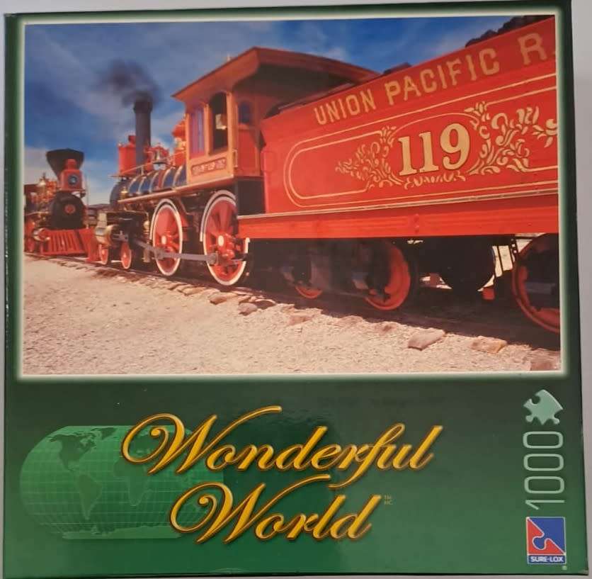 Model Trains Union Pacific Puzzle 1000 pieces boxed.