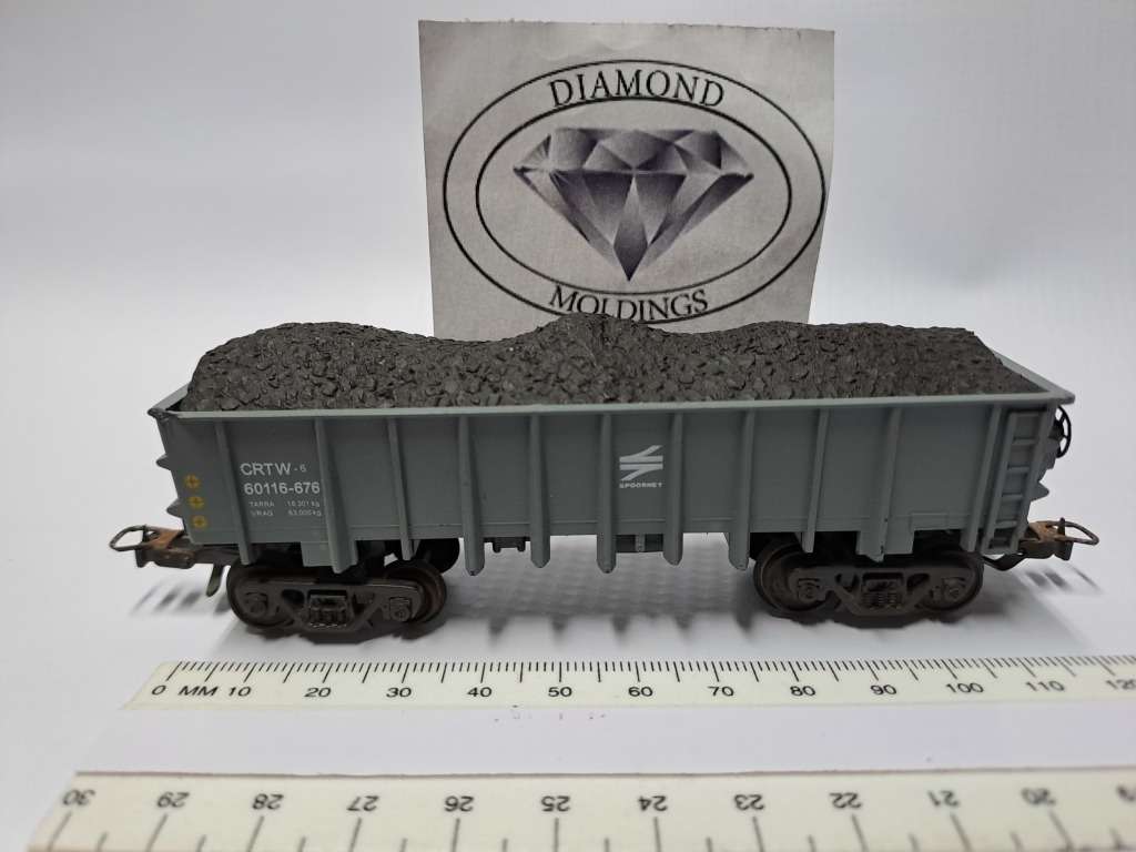Model Trains HO Mineral Load - Minerals (x1) Frateschi Coal - 30mm x 110mm x 8mm