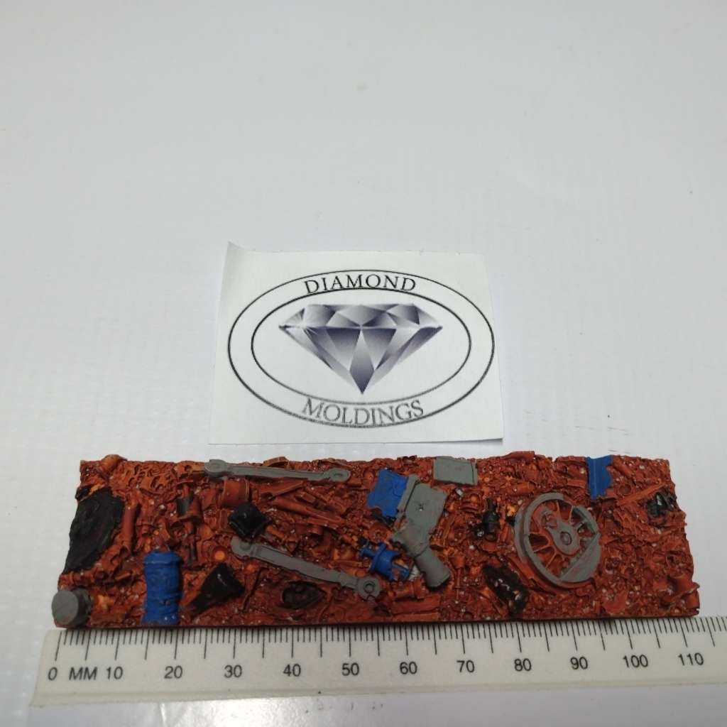 Model Trains HO 1 x Freight Load - Scrap Metal Load with wheel - 112mm x 28mm x 13mm