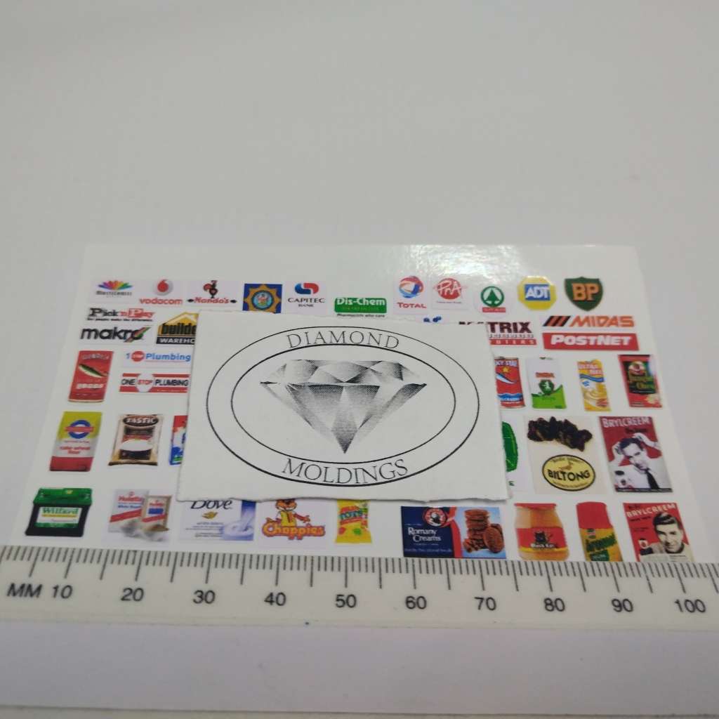 Model Trains HO 1 x Shop Signs (Small Stickers)