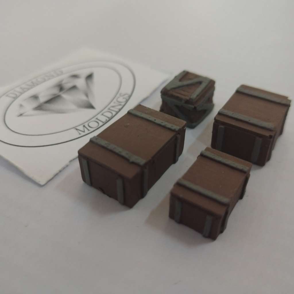 Model Trains HO 1 x Freight Crates - Medium x 4 pack