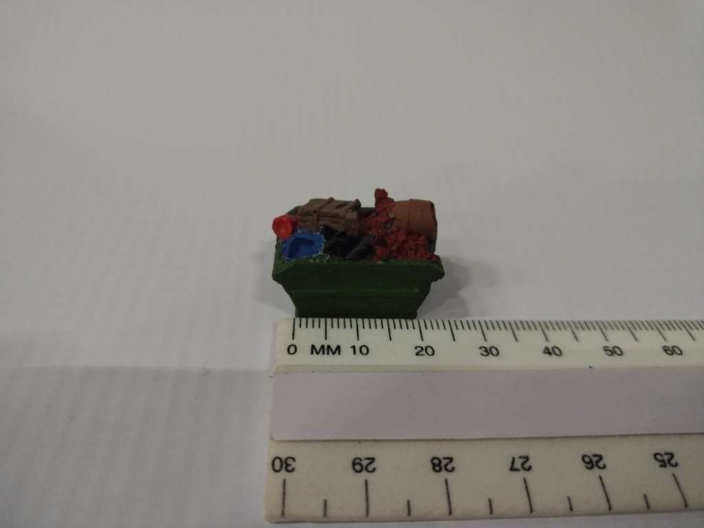 Model Trains N Scale - Scrap Bin/Skip Full - 27mm x 17mm x 15mm