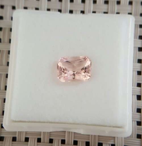Certified 4.18Cts Morganite Faceted Gem Stone