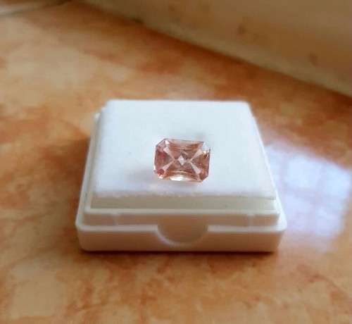 Certified 4.18Cts Morganite Faceted Gem Stone