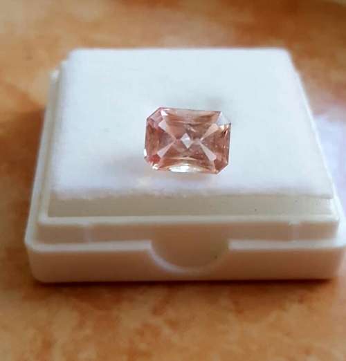 Certified 4.18Cts Morganite Faceted Gem Stone