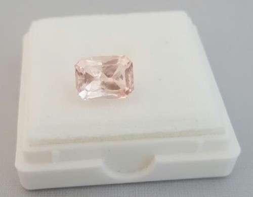 Certified 4.18Cts Morganite Faceted Gem Stone