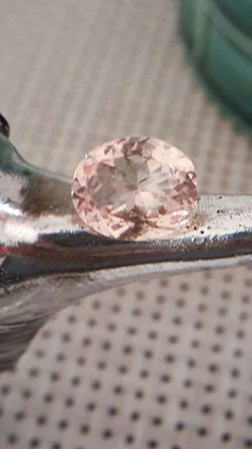 5.83Cts Morganite Faceted Gem Stone