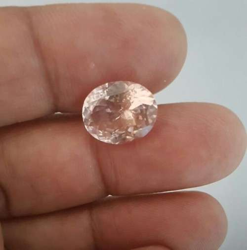 5.83Cts Morganite Faceted Gem Stone