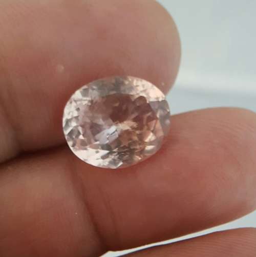 5.83Cts Morganite Faceted Gem Stone