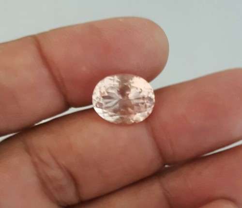 5.83Cts Morganite Faceted Gem Stone