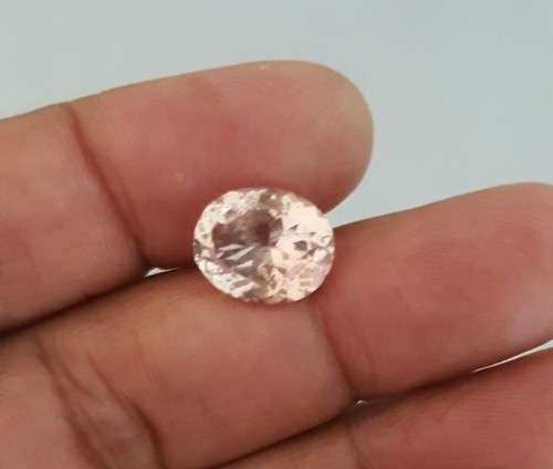 5.83Cts Morganite Faceted Gem Stone