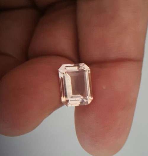 3.75 Cts Morganite Faceted Gem Stone
