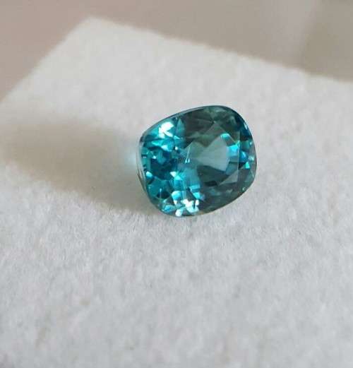 Electric Blue Zircon Gem 4.05 Carats