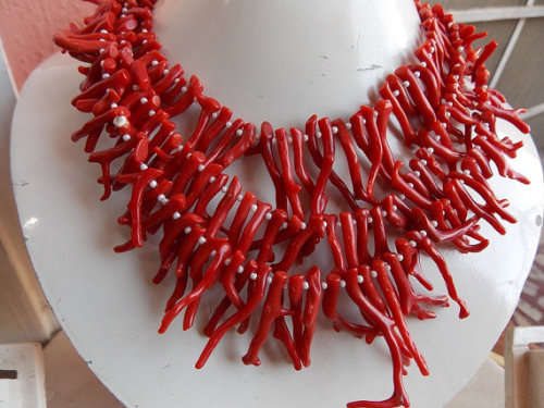 ITALIAN CORAL  12" Natural  Rough Necklace Awesome AAA Quality