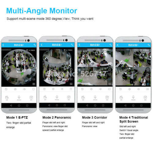 360 Degree Panorama VR Camera HD 960P Wireless WIFI IP Camera Home Security Surveillance System Mini