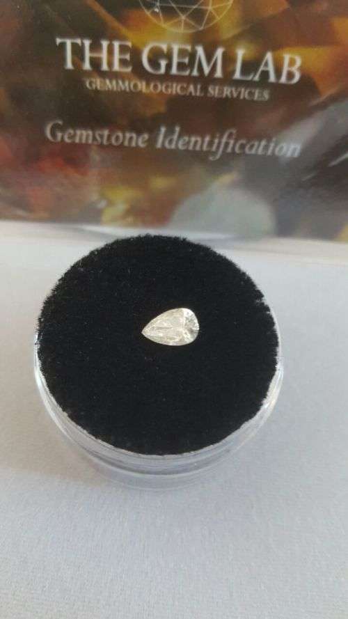 0.418Ct PEAR SHAPED NATURAL DIAMOND