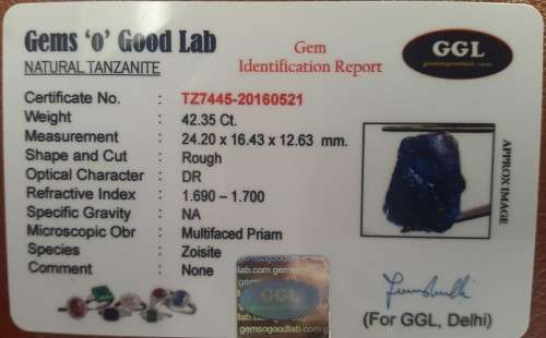 TANZANITE ROUGH 100% NATURAL VIOLET BLUE