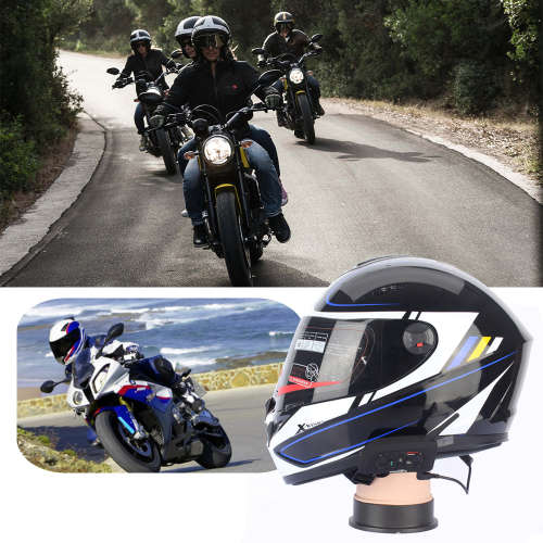 Motorcycle Helmet Bluetooth Headset Intercom Riders 1200M Wireless Interphone