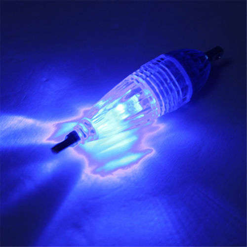 Fishing Mini LED Deep Drop Underwater Fishing Squid Fish Lure Blue Light