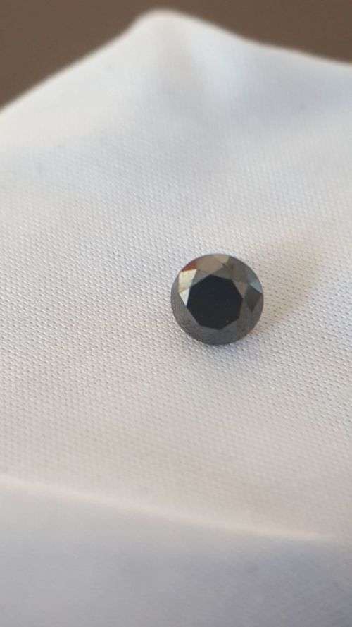1.43 Cts TOP FANCY DEEP JET BLACK COLOR NATURAL LOOSE DIAMONDS