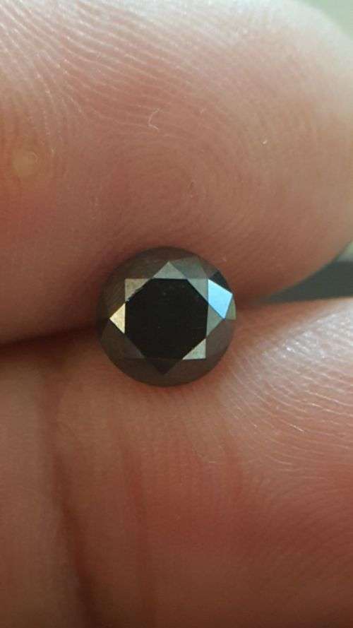 1.36 Cts WOW FANCY JET BLACK COLOR NATURAL LOOSE DIAMONDS