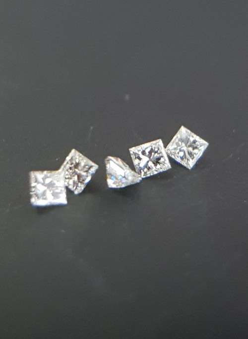 5pcs Diamond Square Princess Cut D-F Natural White VVS 1.60mm