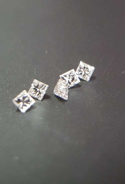 5pcs Diamond Square Princess Cut D-F Natural White VVS 1.60mm