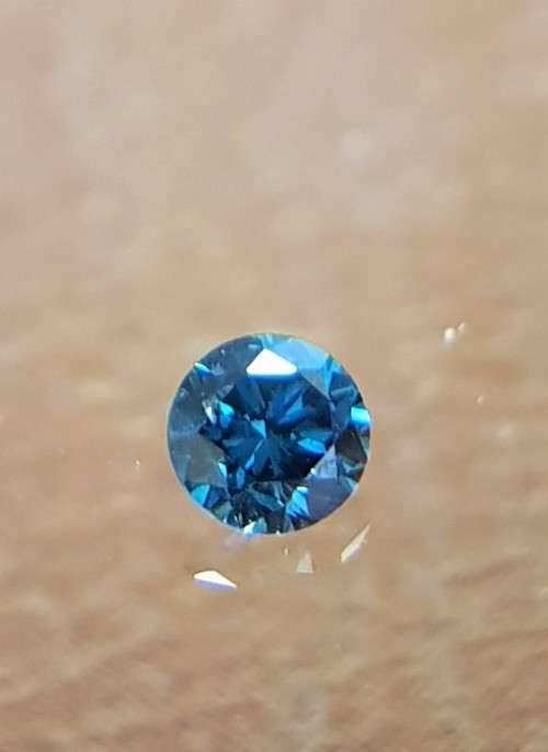 0.25Cts Blue Natural Diamond Loose 4mm