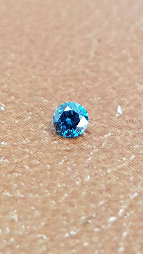 0.15Cts Certified Blue Diamond