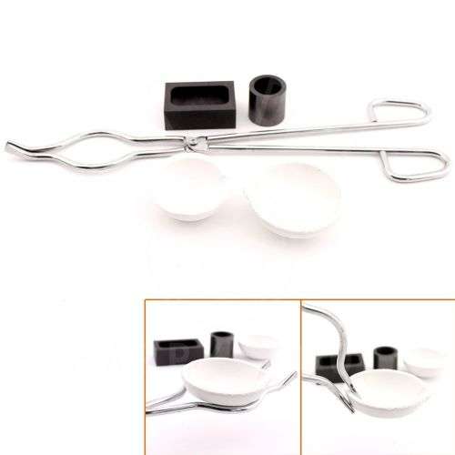 5 Oz Gold Graphite Crucible + Crucible Tongs + 2 Smelting Bowl Set