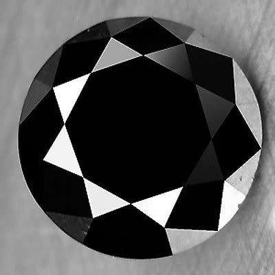 BLACK DIAMONDS 1.00 Cts ROUND NATURAL