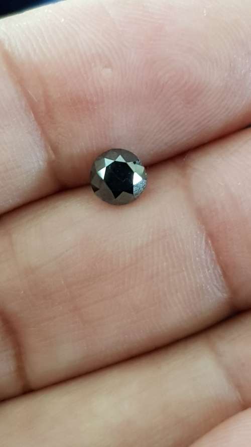 BLACK DIAMONDS 0.83 Cts ROUND NATURAL