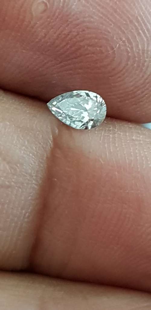0.28 Cts Diamond Pear Cut FANCY WHITE COLOR NATURAL SPARKLING