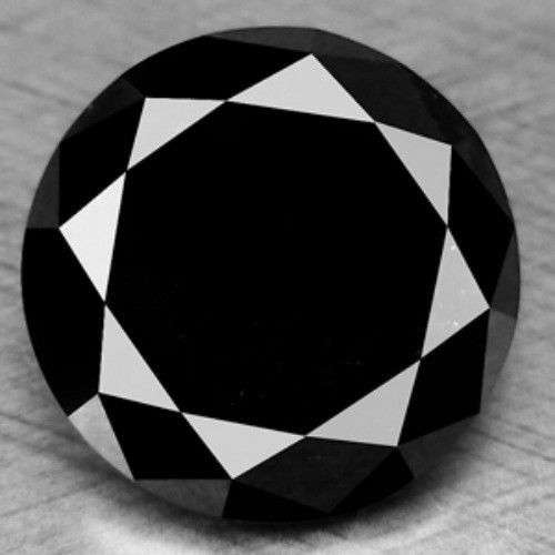 2.16 CTS RARE TOP QUALITY JET BLACK NATURAL DIAMOND