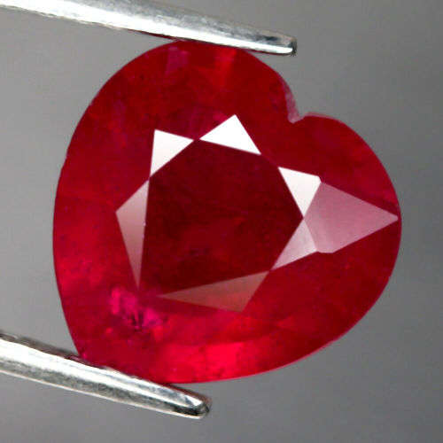 4.19 Ct. Ruby Natural Heart Facet Top Blood Red Madagascar Dazzling