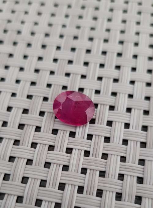 3.60 Ct. Ruby Natural Oval Top Blood Red Madagascar Dazzling
