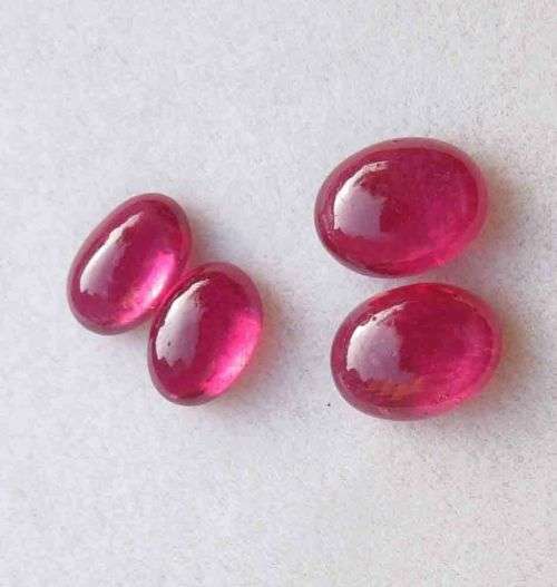 7.40Ct. Ruby Natural Oval Cabochon Pinkish Red Color Mozambique