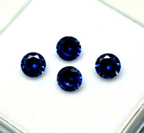 4.95 Ct  Round Cut Natural Ceylon Blue Sapphire Lot Gemstone