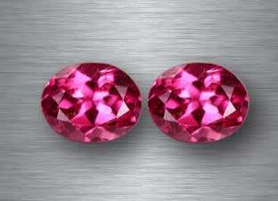 5x4 MM STUNNING NATURAL RASPBERRY PINK RHODOLITE GARNET AFRICA!! MATCHING PAIR