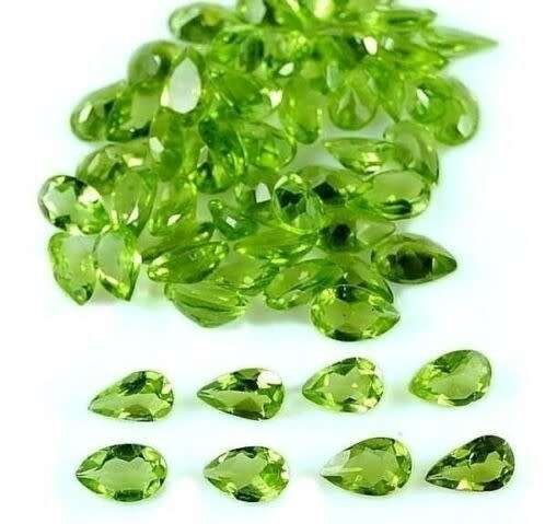 Natural Peridot 2 Pcs 1.60Cts Finest Green Sparkling Loose Pear Cut Gemstones