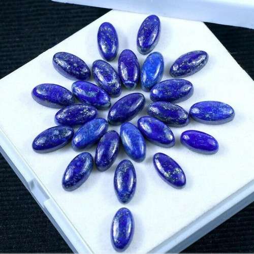 Natural Lapis Lazuli 2 Pieces 13 Cts Oval Cabochon Loose Gemstones