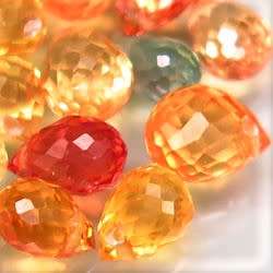 Natural Fancy Color Sapphire Briolette Drilled 2 Pcs/0.64Cts Dazzling